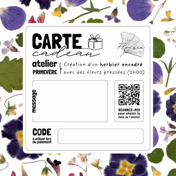 Carte cadeau "Primevère" 2026